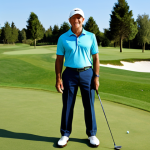 골프코치 연봉협상 노하우 - Confident Golf Coach**

"A professional golf coach, fully clothed in appropriate golf attire, confid...