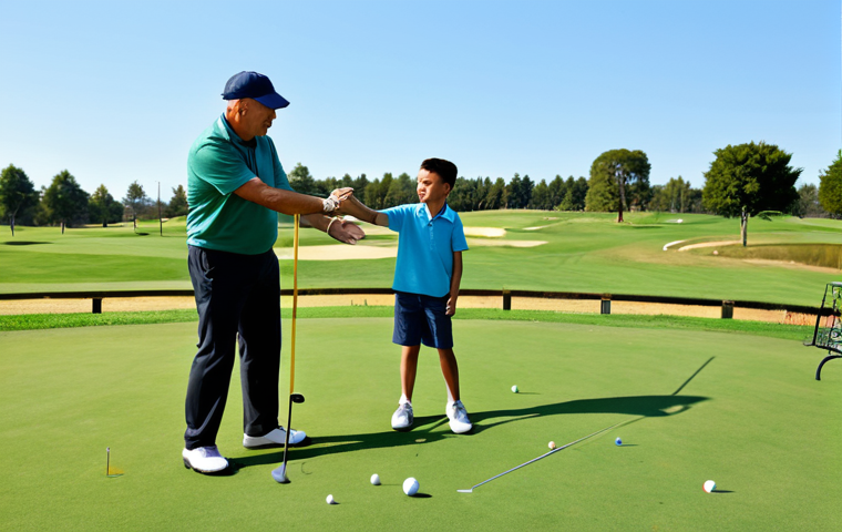 골프코치 연봉협상 노하우 - Confident Golf Coach**

"A professional golf coach, fully clothed in appropriate golf attire, confid...